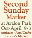 Avalon Park Second Sunday Market, 9-3, antique dealers, arts and crafts, farmers market