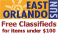 Free Print and Online Classifieds for items under $100 at the East Orlando Sun